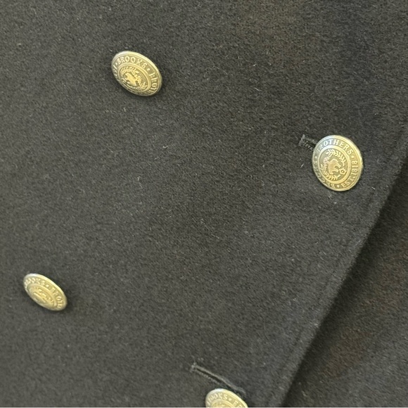 Brooks Brothers Petite Wool Blend Double Breasted Pea Coat Jacket Navy 10P - Picture 8 of 15